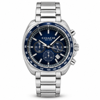 Coach Charter 14602738 watch in silver with navy blue dial on white background