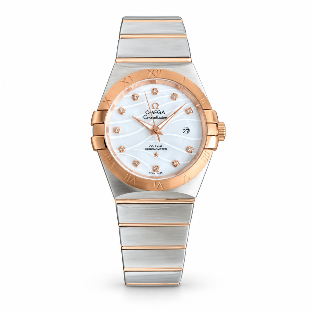 Omega Constellation Men’s Two-Tone Watch – White Dial Collection