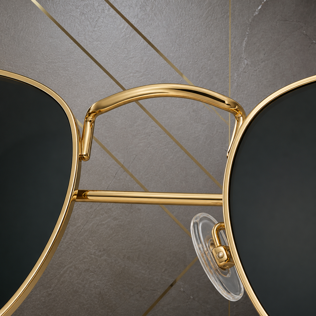 Ray-Ban sunglasses gold-tone double-bridge and nose-pad detail