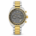 Coach Charter 14602738 two-tone gold and silver watch with grey dial on white background