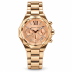 Michael Kors Raquel Series rose-gold-tone watch with rose dial