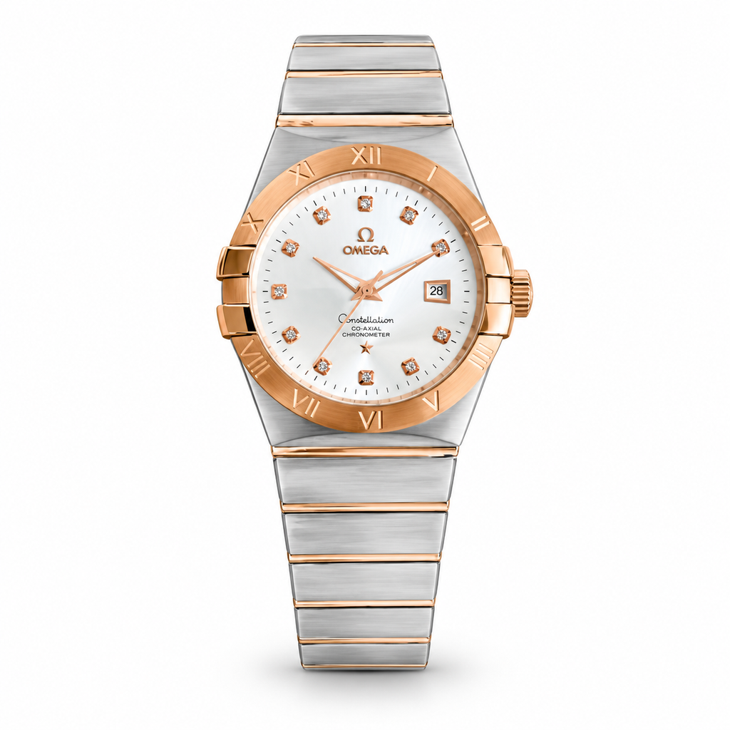 Omega Constellation Men’s Two-Tone Watch – White Dial Collection