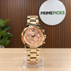 Rose-gold-tone Michael Kors watch with rose dial in PrimePicks office