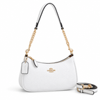 Coach Teri shoulder bag in Chalk White on white background