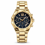 Michael Kors Raquel Series gold-tone watch with black dial