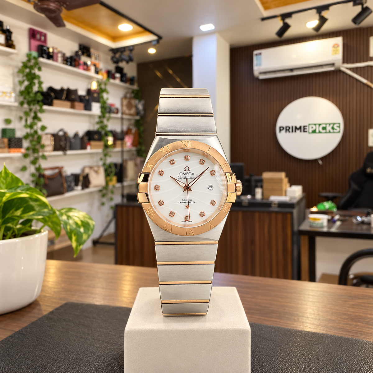 Omega Constellation Men’s Two-Tone Watch – White Dial Collection