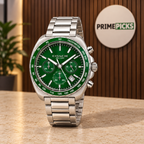 Coach Charter 14602738 silver and green watch in PrimePicks office setting