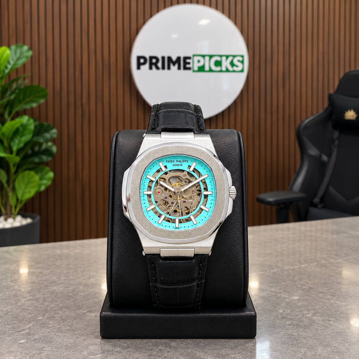 Patek Philippe Nautilus-inspired automatic skeleton watch - Steel Tiffany - PrimePicks office