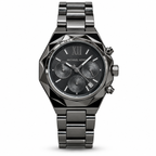 Michael Kors Raquel Series gunmetal-tone watch with black dial