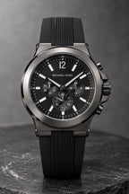 Michael Kors Dylan gunmetal chronograph included studio photograph