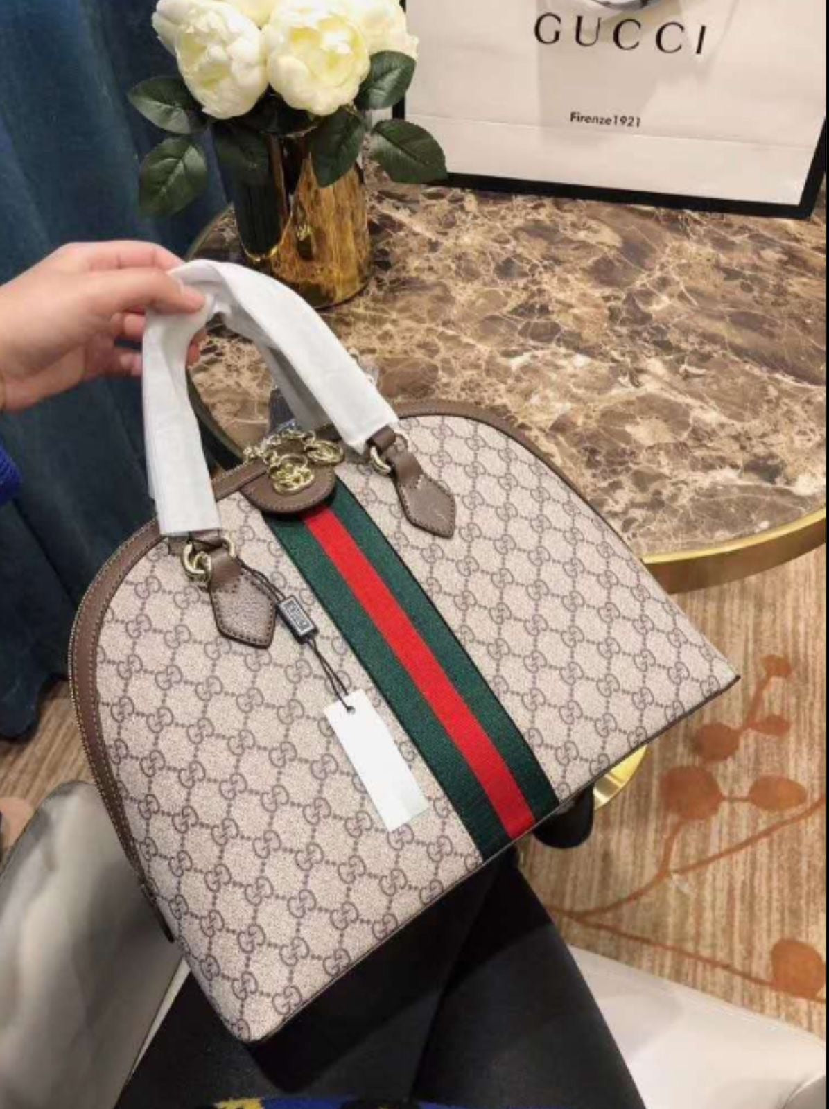 Gucci Ophidia Alma Top Handle Bag