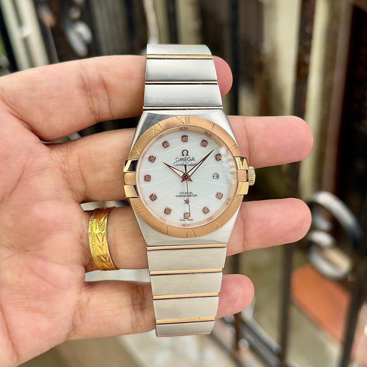 Omega Constellation Men’s Two-Tone Watch – White Dial Collection