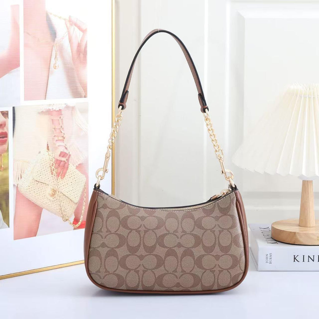 Coach Teri Khaki/Saddle Signature reverse supplied view