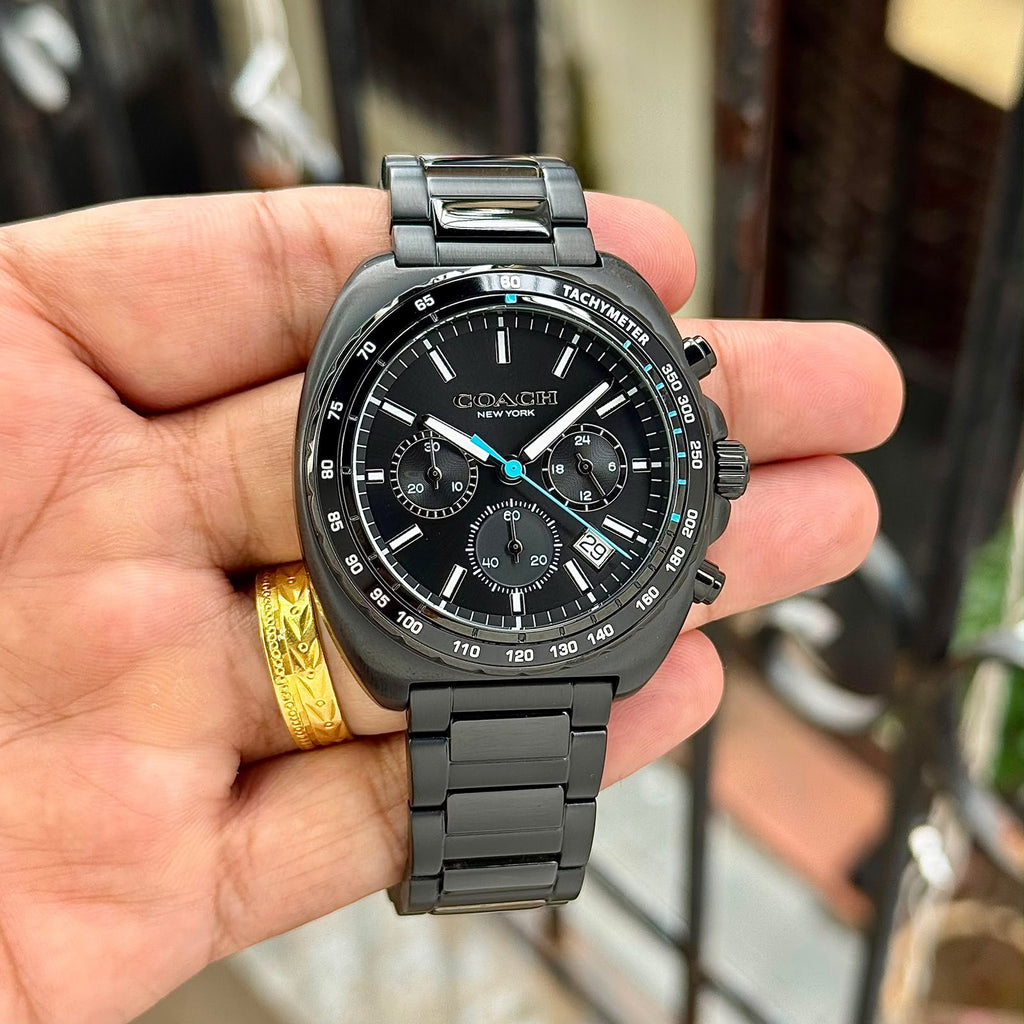 Coach Charter 14602738 gunmetal turquoise accent watch product photo