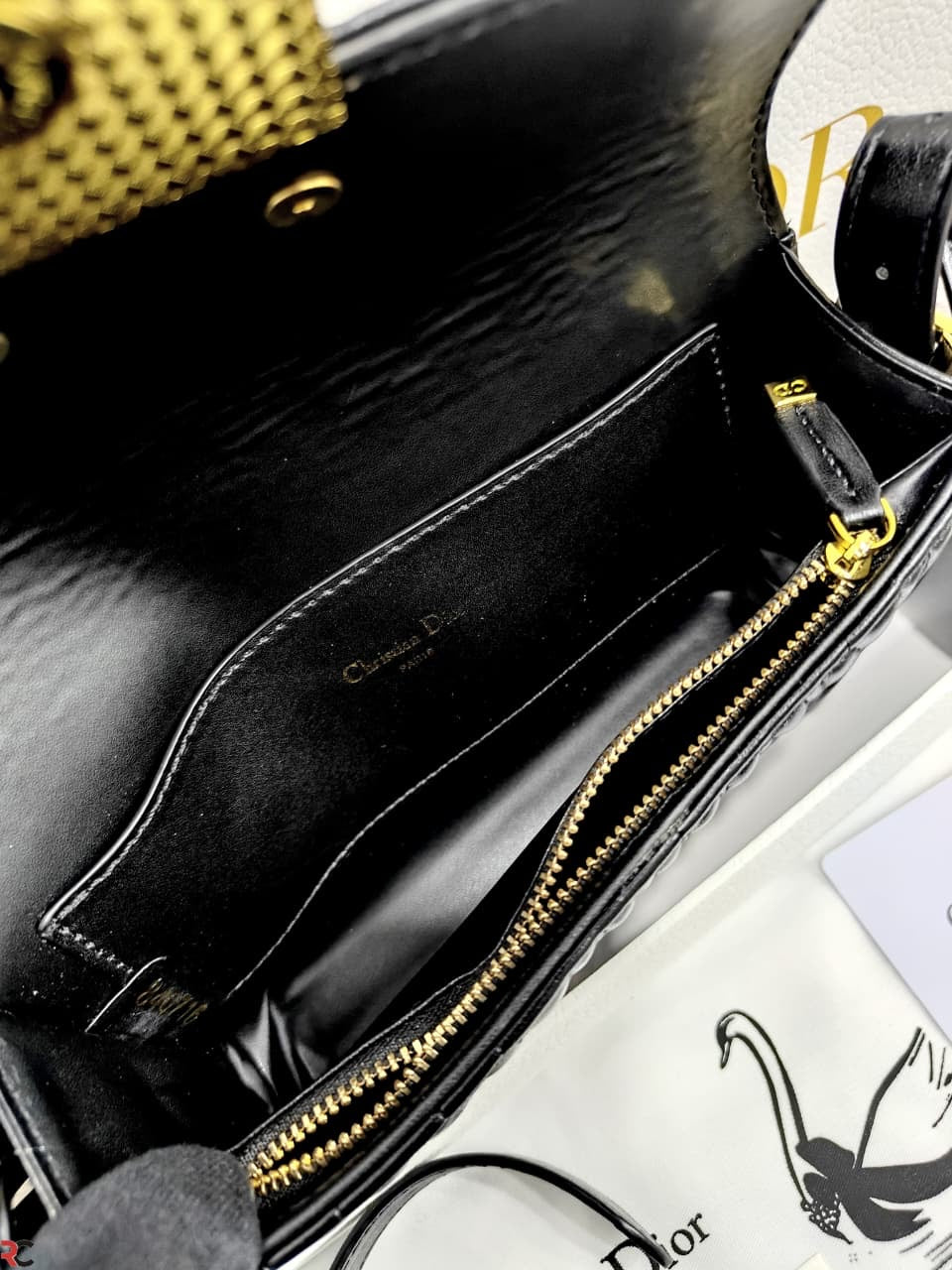 Christian Dior Flap Embossed Logo Shoulder Bag