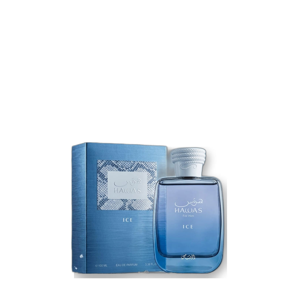 Rasasi Hawas For Him Ice Eau de Parfum 100 ml on white background