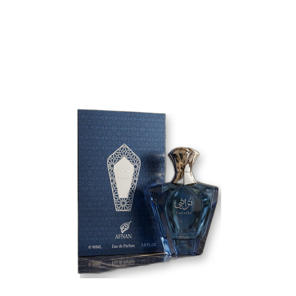 Afnan Turathi Blue Eau de Parfum 90 ml on white background