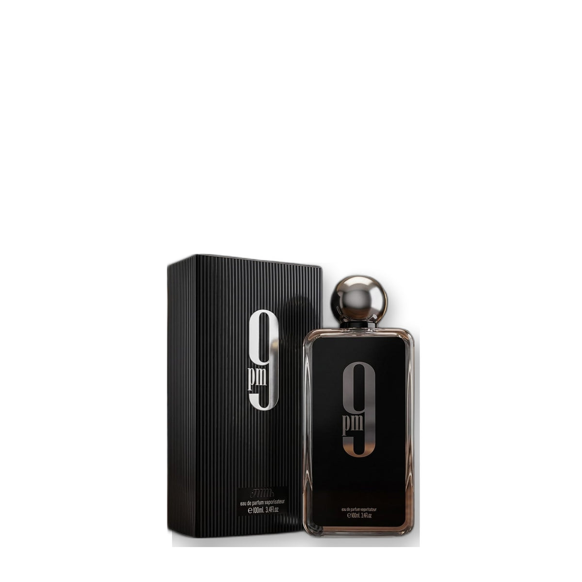 Afnan 9 PM Eau de Parfum 100 ml on white background