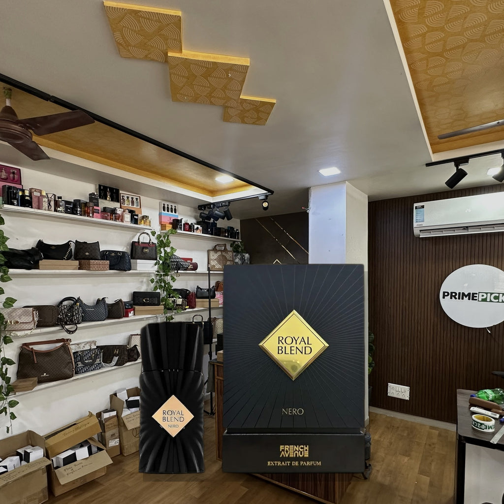 French Avenue Royal Blend Nero Extrait de Parfum at PrimePicks office