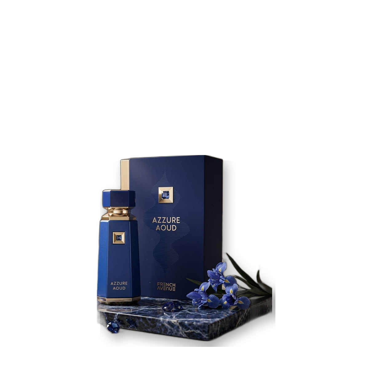 French Avenue Azzure Aoud Eau de Parfum on white background