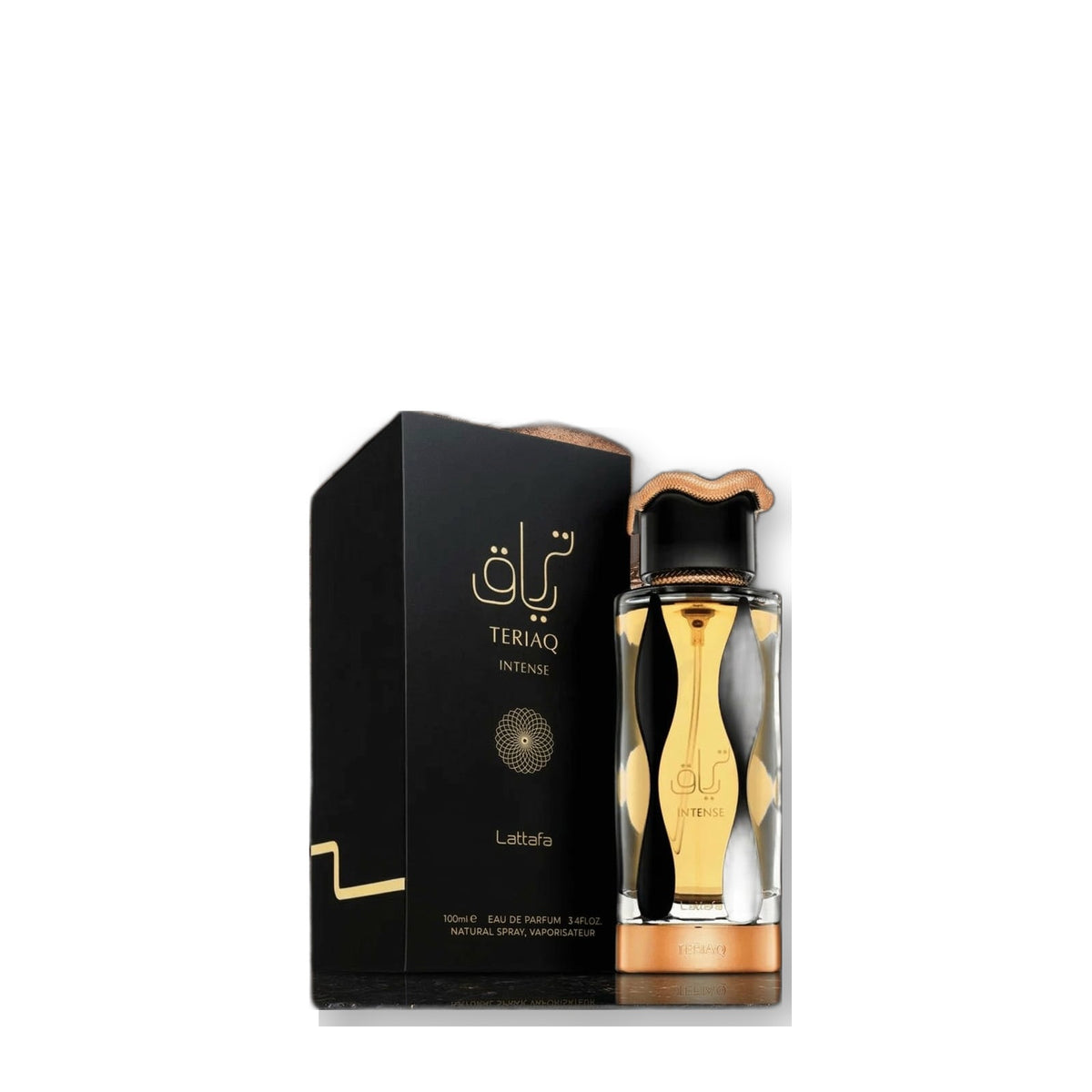 Lattafa Teriaq Intense Eau de Parfum 100 ml on white background