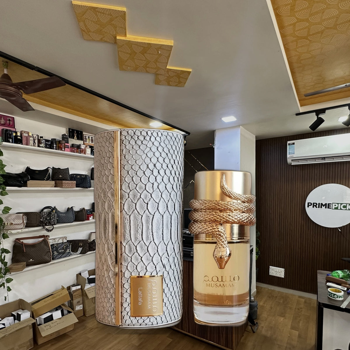 Lattafa Musamam – White Bottle at PrimePicks office