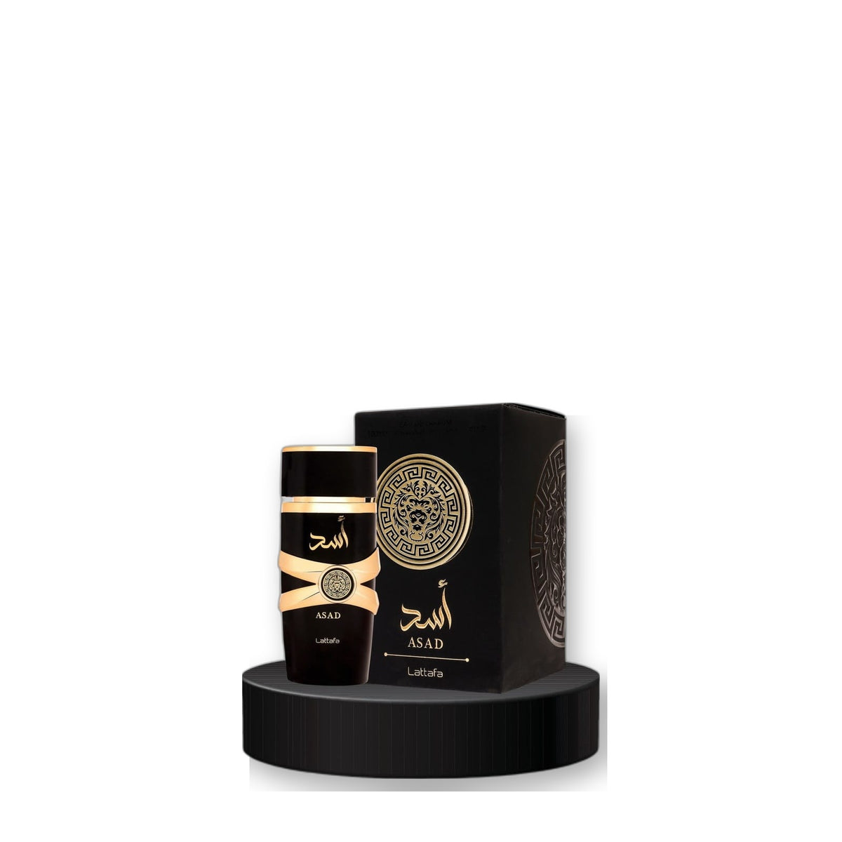 Lattafa Asad Eau de Parfum 100 ml on white background