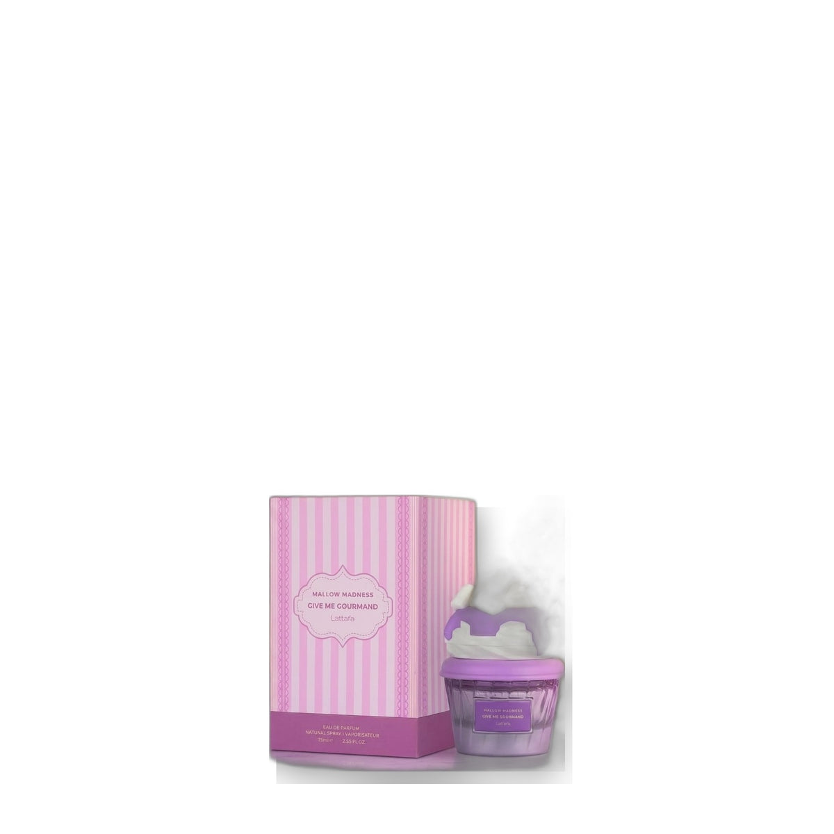 Lattafa Give Me Gourmand Mallow Madness Eau de Parfum 75 ml on white background