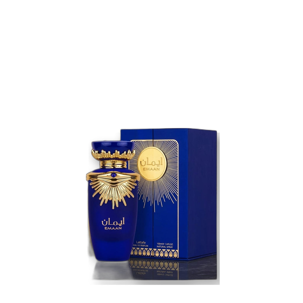 Lattafa Emaan Eau de Parfum 100 ml on white background