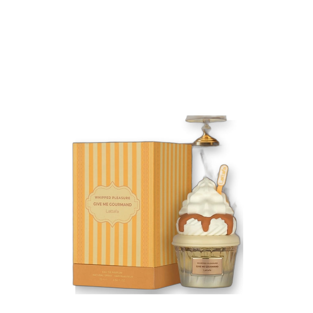 Lattafa Give Me Gourmand Whipped Pleasure Eau de Parfum 75 ml on white background