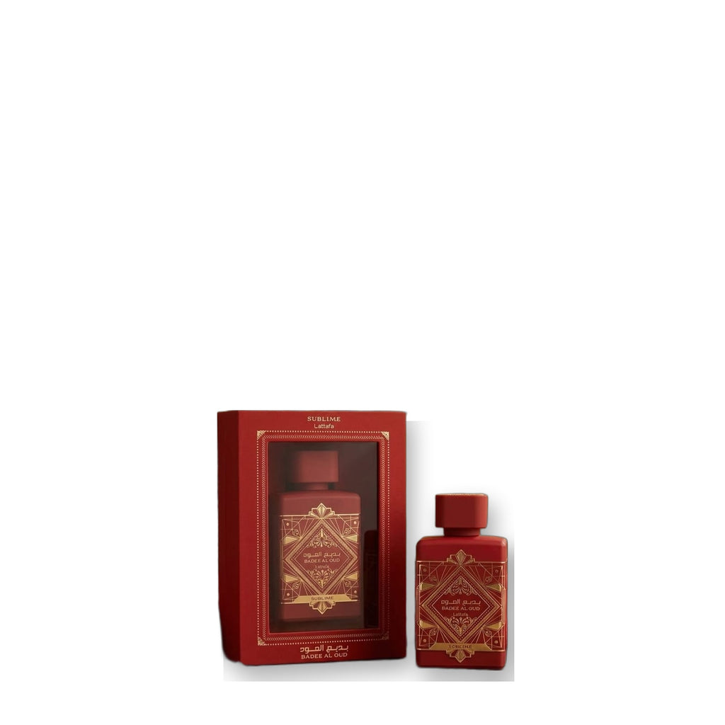 Lattafa Badee Al Oud Sublime Eau de Parfum on white background