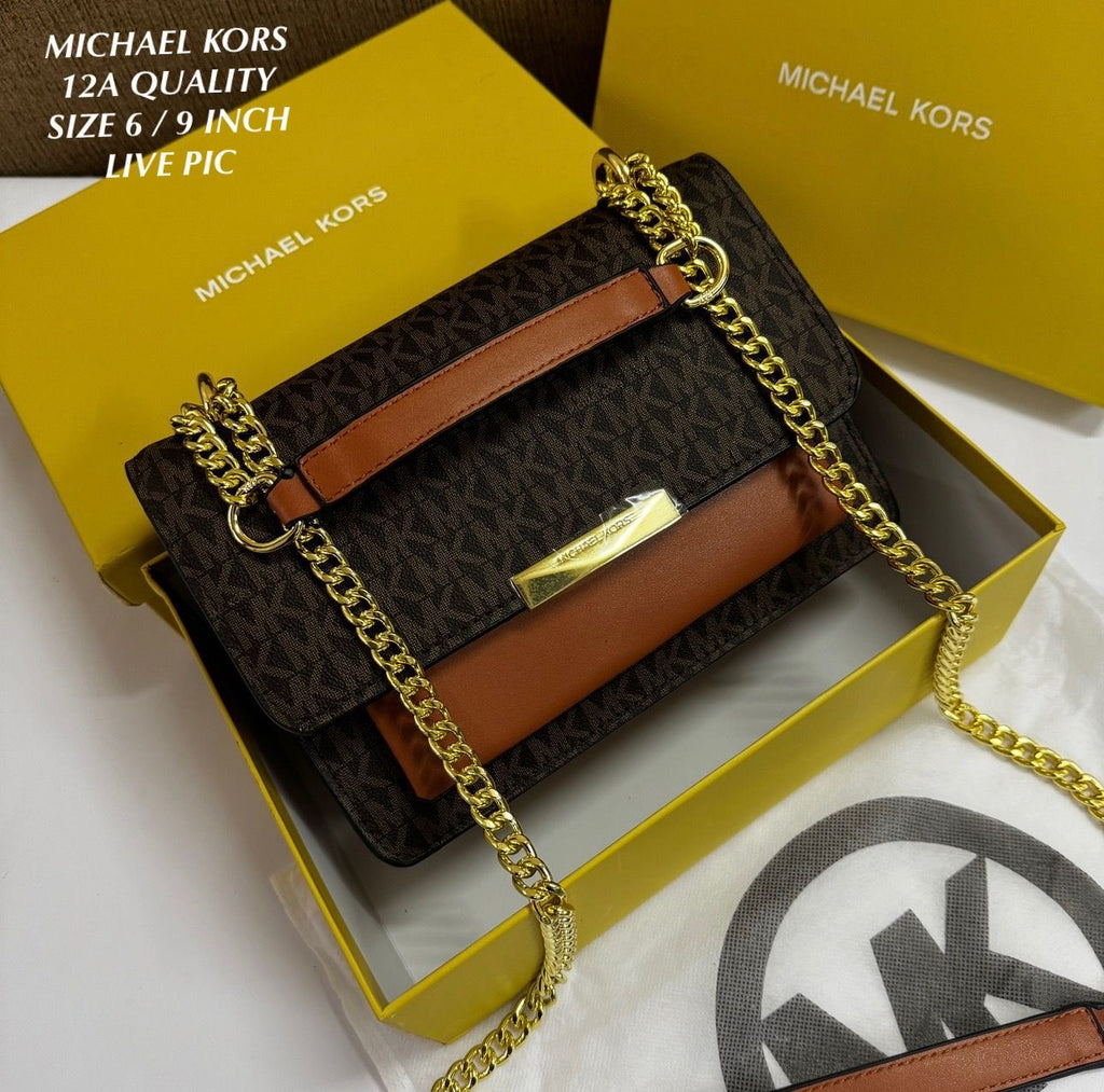 Michael Kors Monogram Jade Shoulder Bag