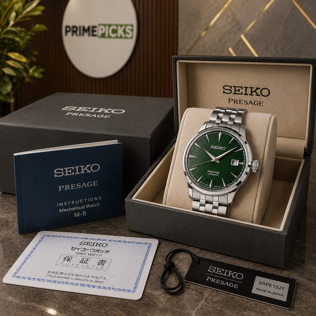 Seiko Presage SRPE15J1 Automatic Watch – Green Dial