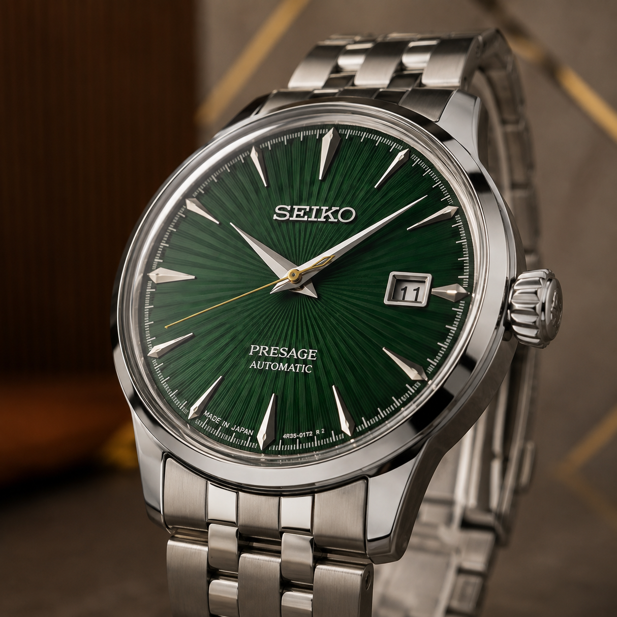 Seiko Presage SRPE15J1 Automatic Watch – Green Dial