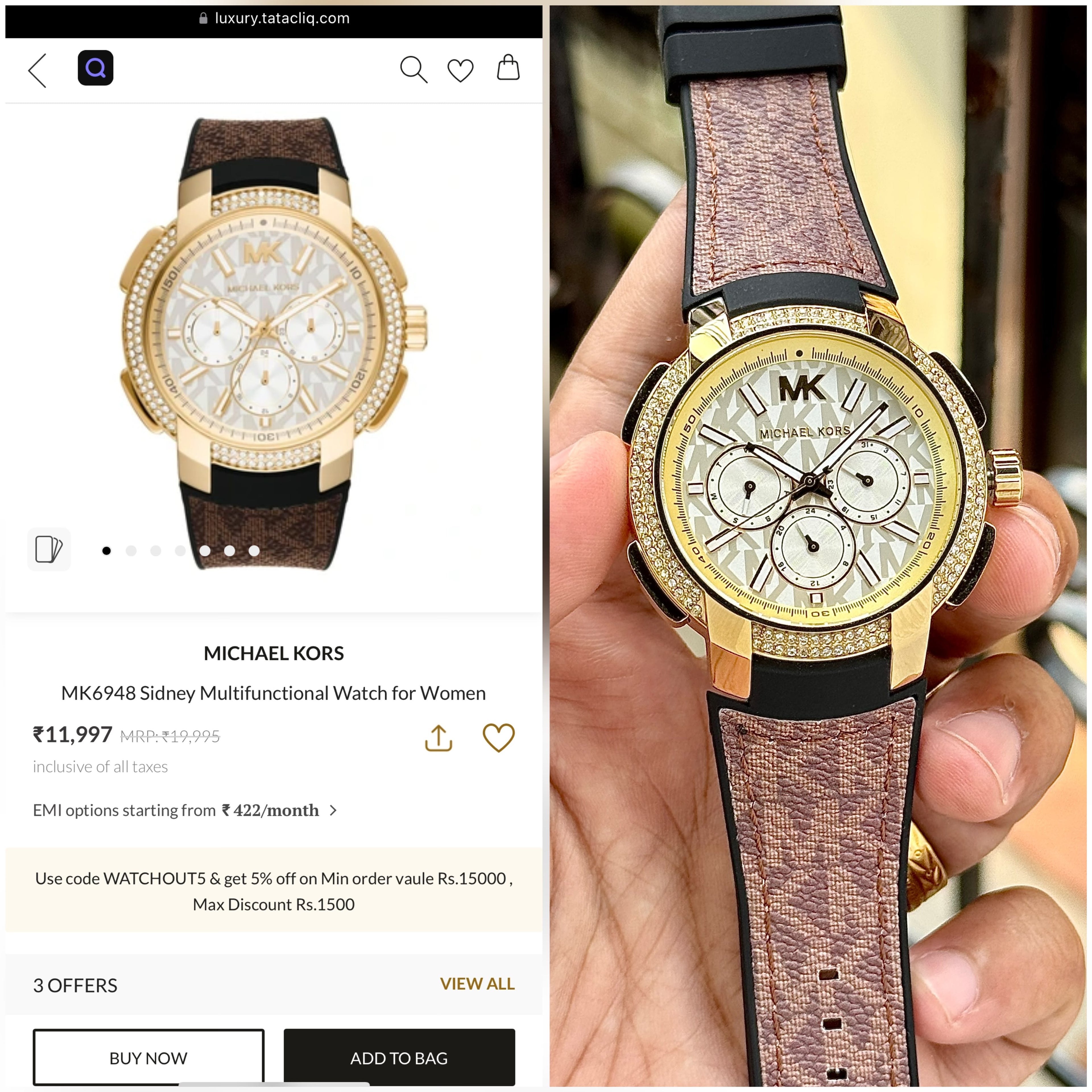 Michael Kors Sidney Multi-Function Glam Edition
