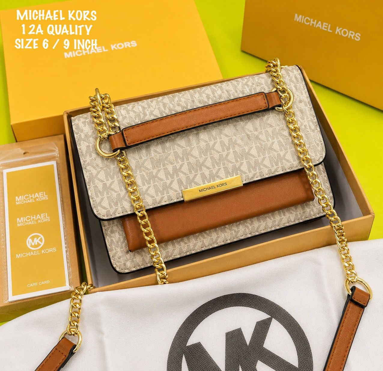 Michael Kors Monogram Jade Shoulder Bag