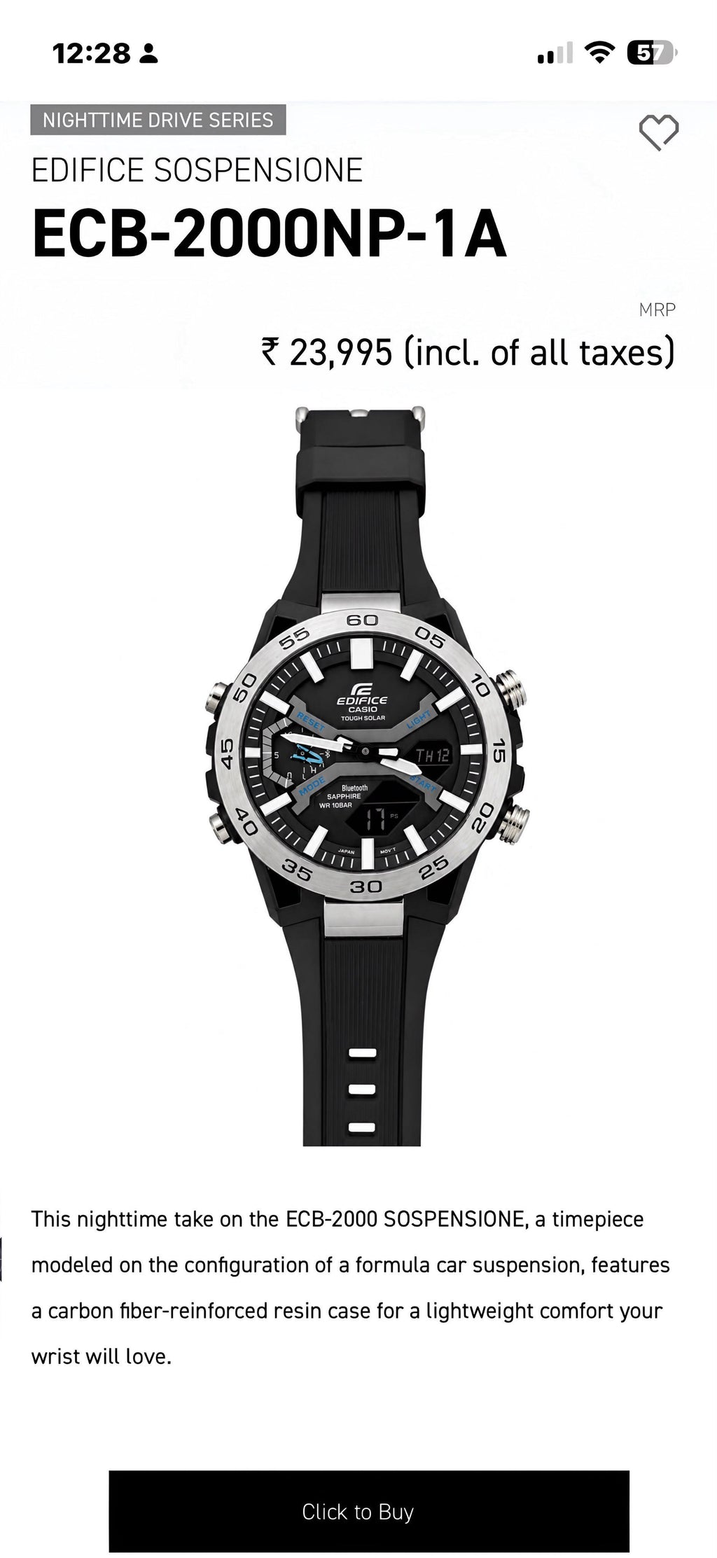 Casio Edifice Sospensione Digital
