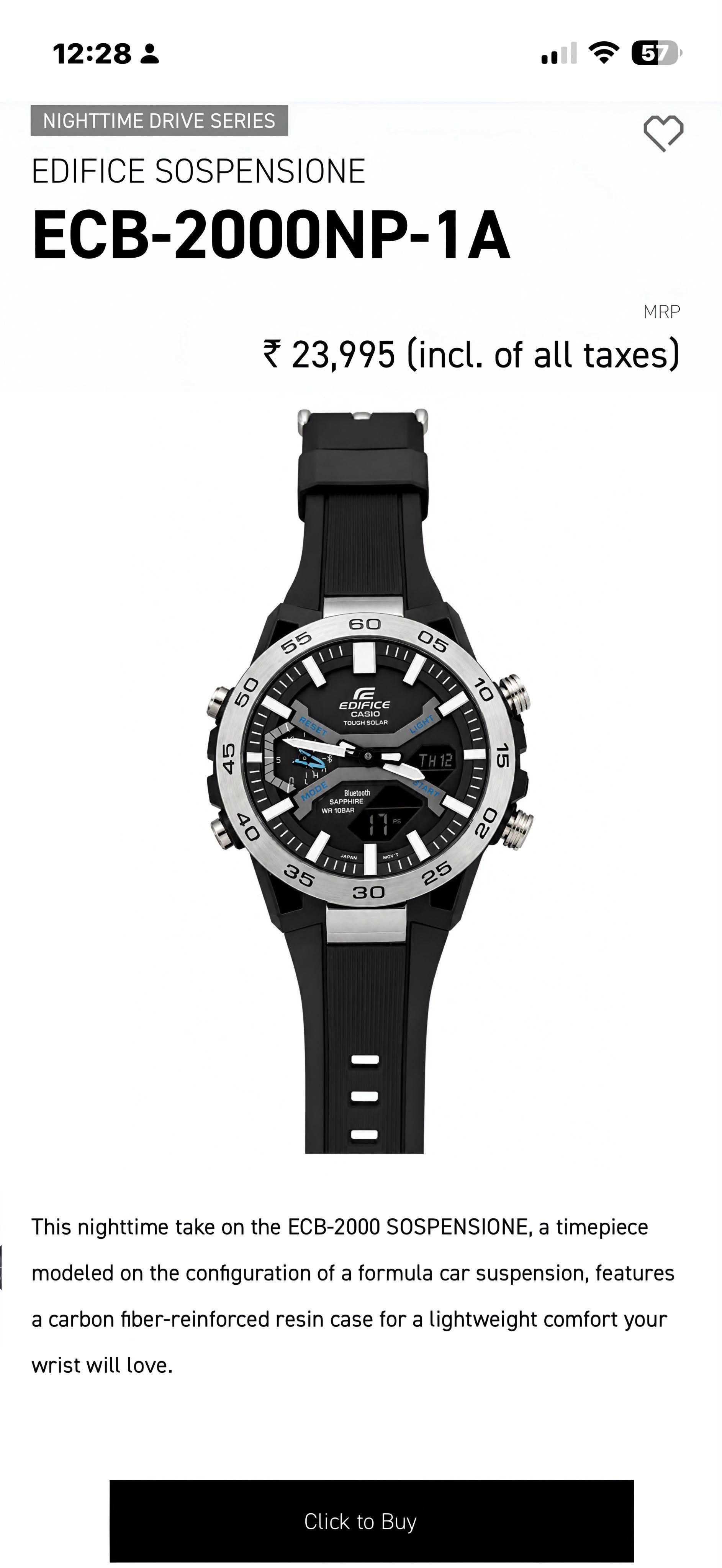 Casio Edifice Sospensione Digital