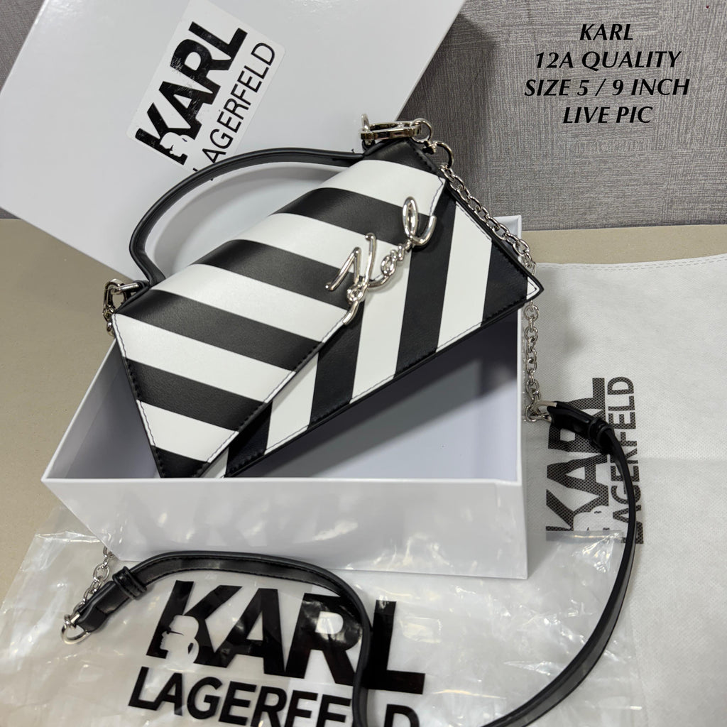 Karl Lagerfeld K/Signature Leather Bag