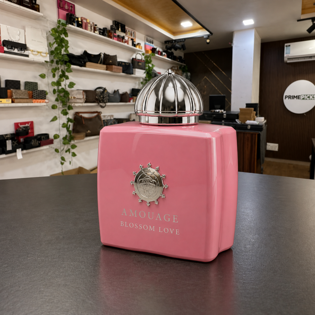 Amouage Blossom Love bottle inside the PrimePicks store