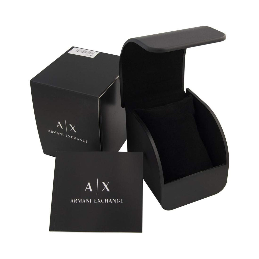 Matching Armani Exchange presentation box, outer box and booklet