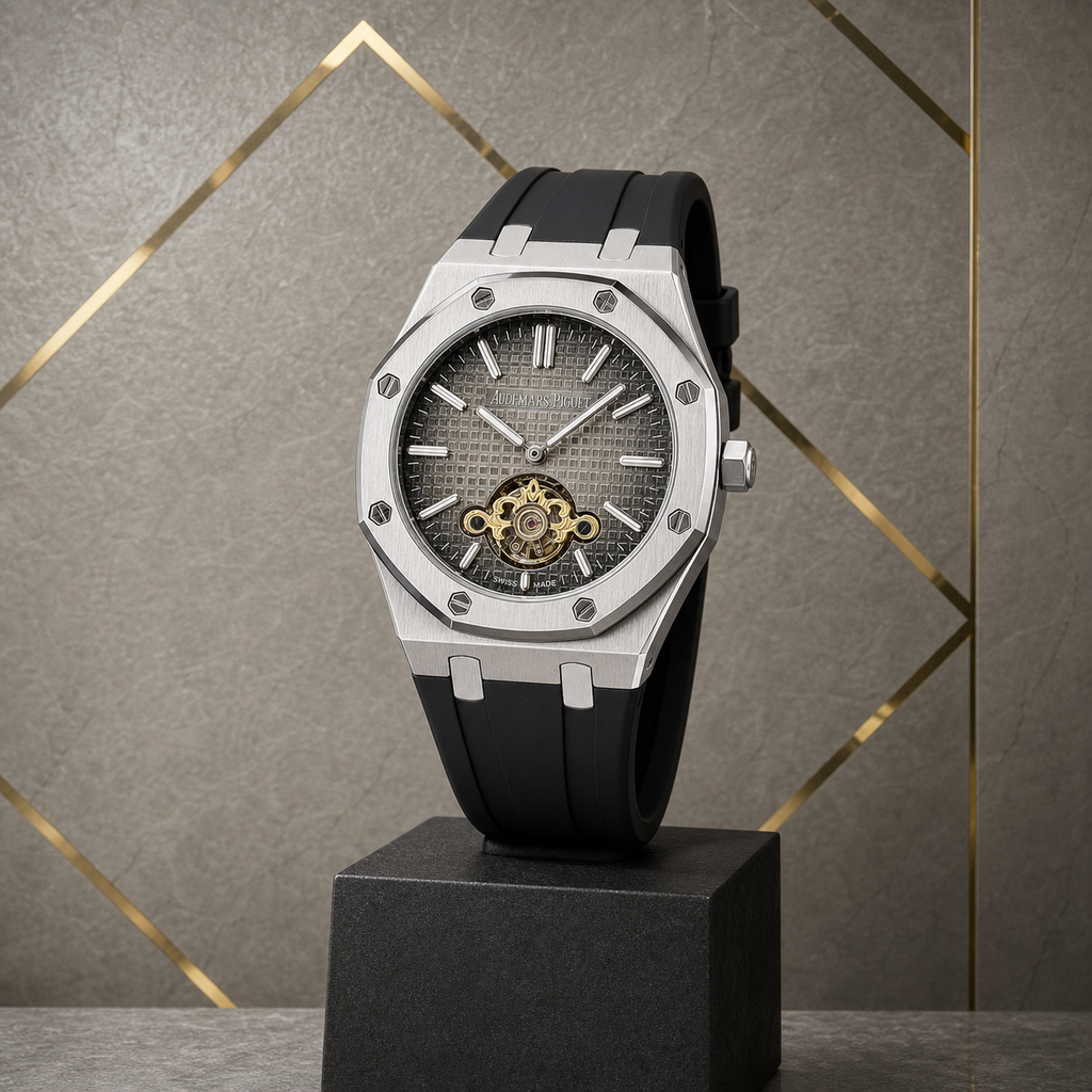 Audemars Piguet Royal Oak open-heart watch in geometric Primepicks office
