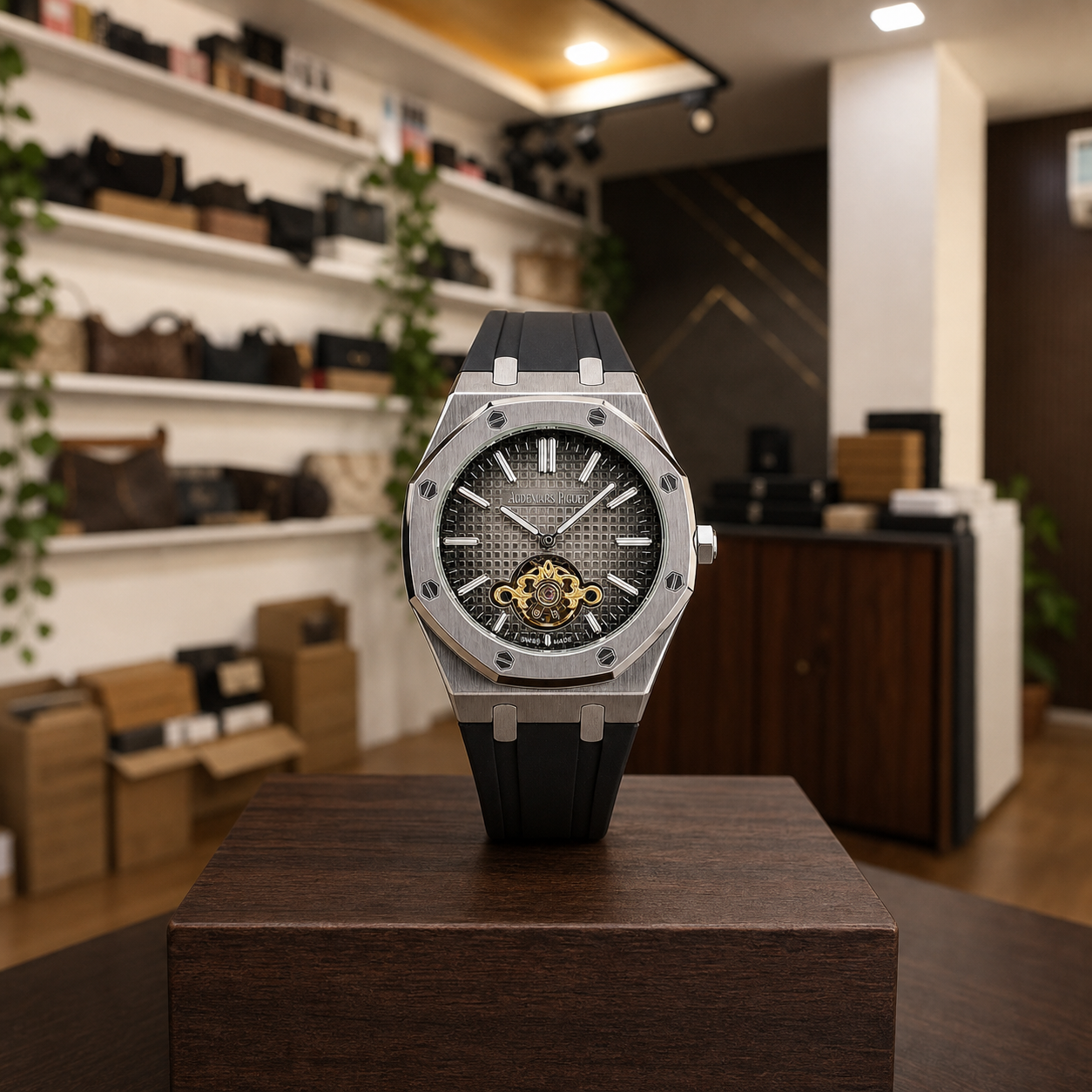 Audemars Piguet Royal Oak grey dial automatic watch in Primepicks boutique