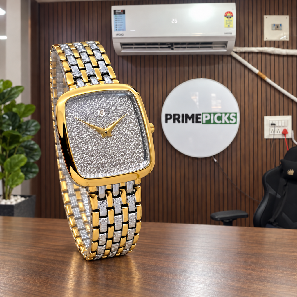 Audemars Piguet Slim Edge two-tone watch in the PrimePicks office