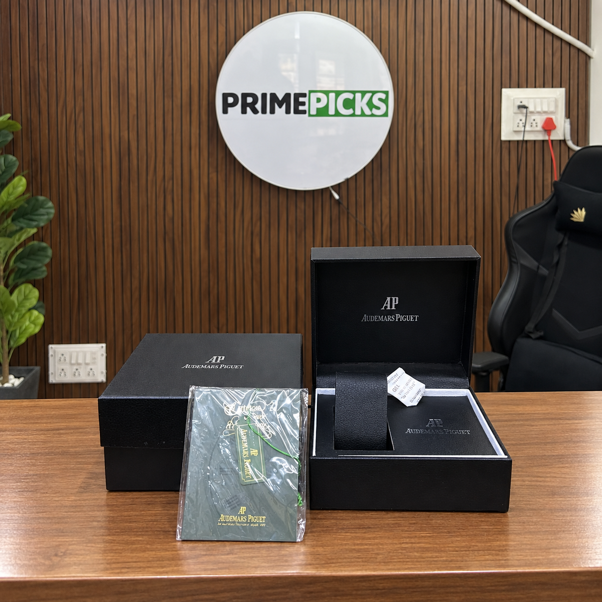 Audemars Piguet OG box kit in the PrimePicks office