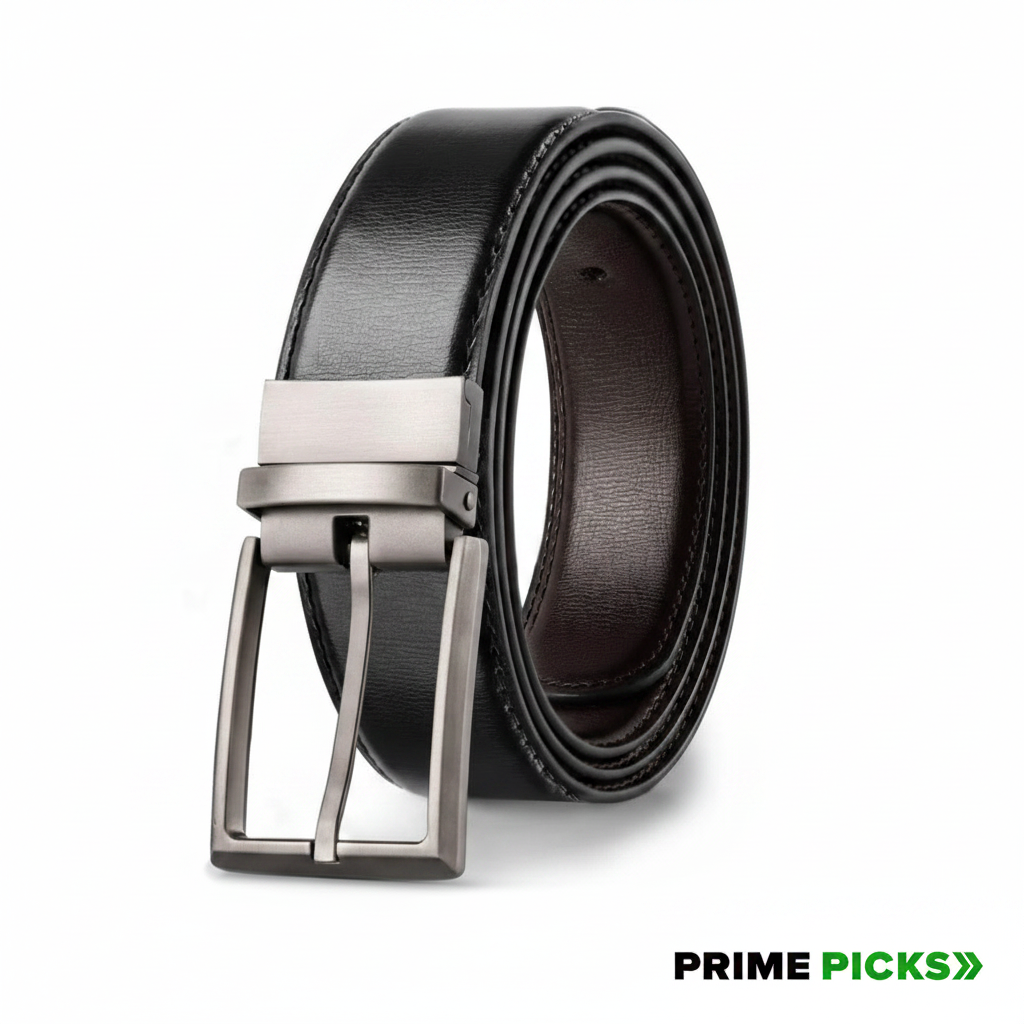 Primepicks Men’s Reversible Leather Belt