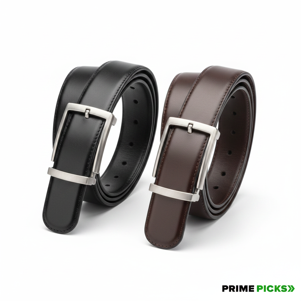 Primepicks Men’s Reversible Leather Belt