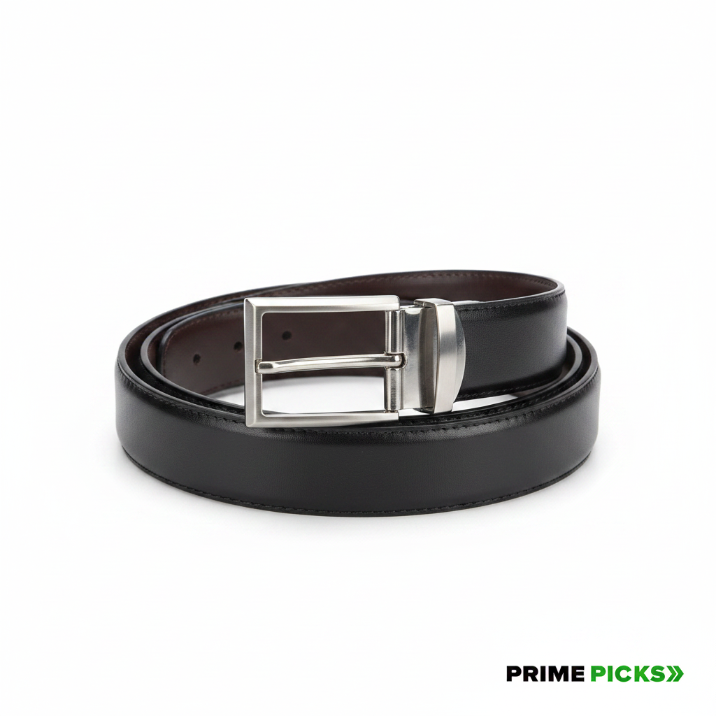 Primepicks Men’s Reversible Leather Belt