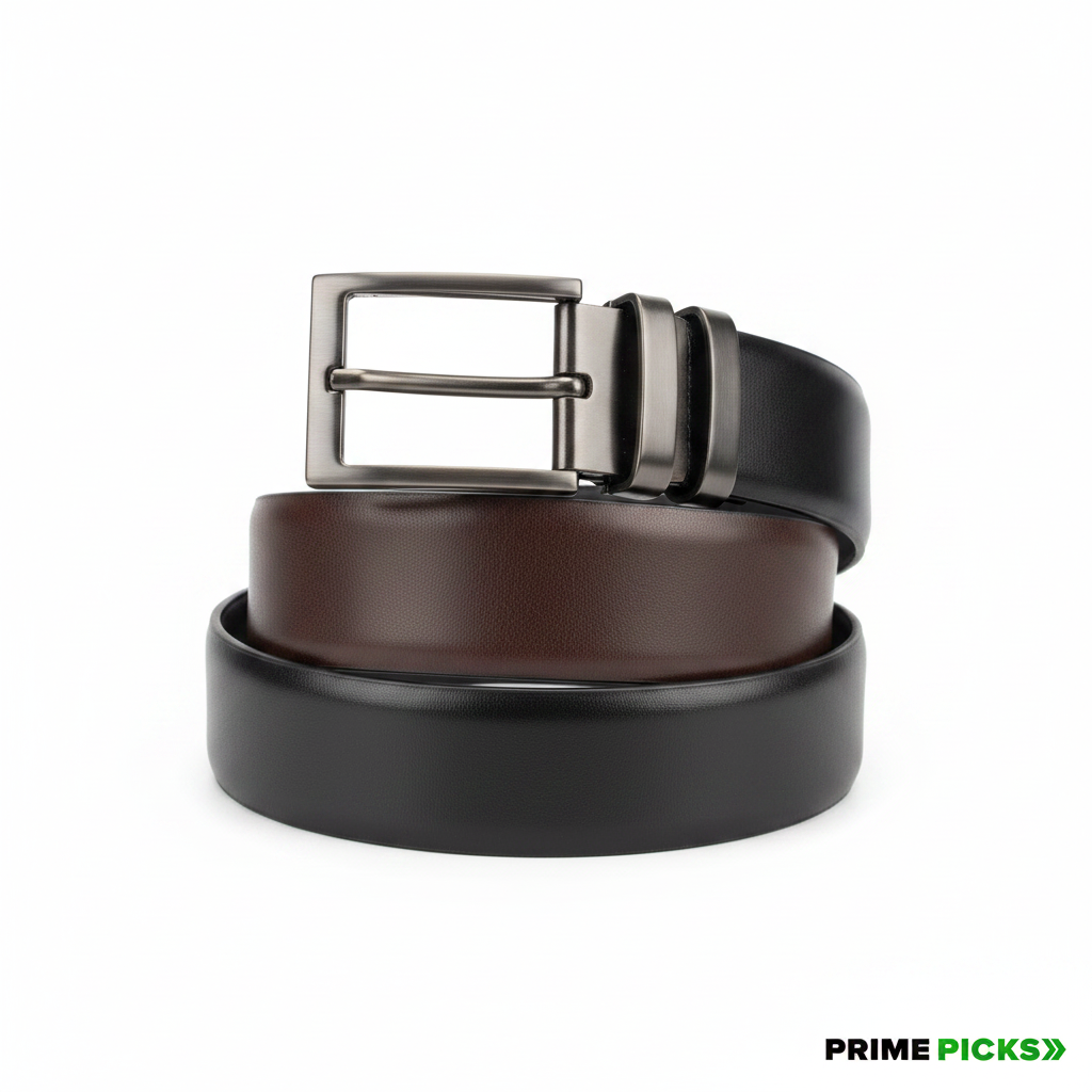 Primepicks Men’s Reversible Leather Belt
