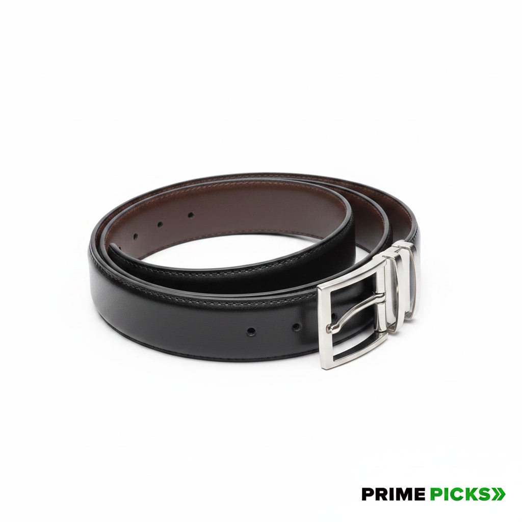 Primepicks Men’s Reversible Leather Belt
